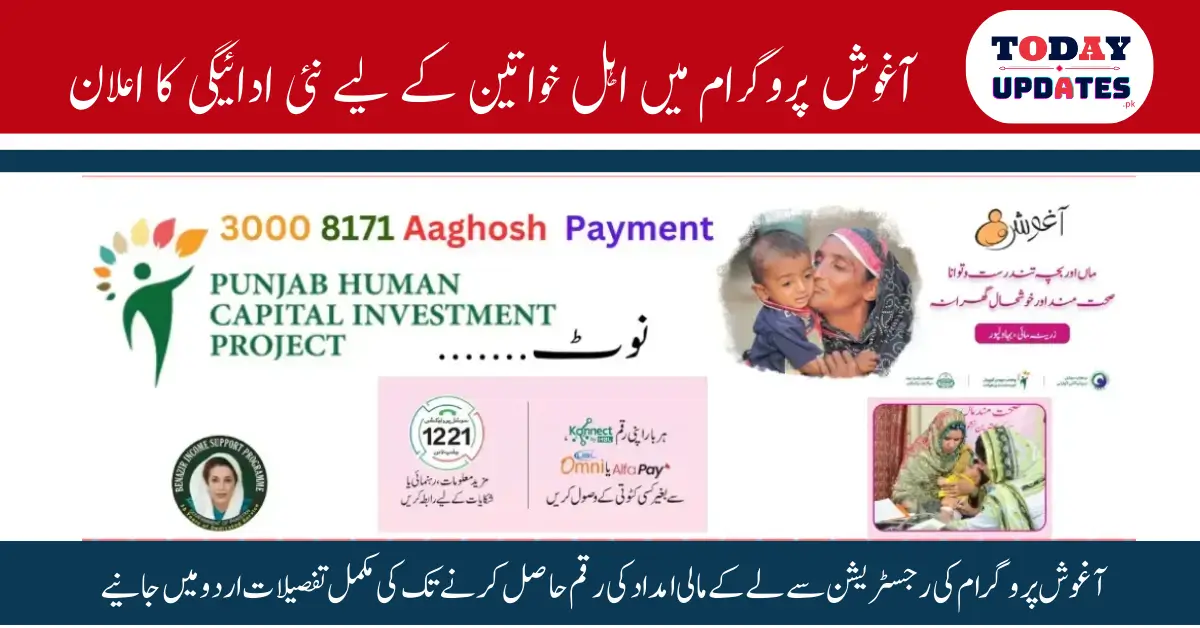 Ehsaas 8171 Aaghosh Program: New Payment Package of 3000 for Eligible Women Announced Today