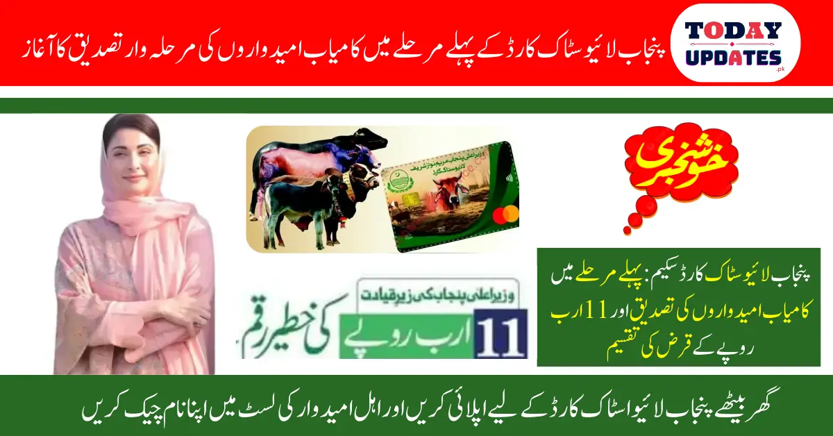 Punjab Livestock Card Scheme: Verification of Successful Candidates in the First Phase and Allocation of 11 Billion Rupees Loan